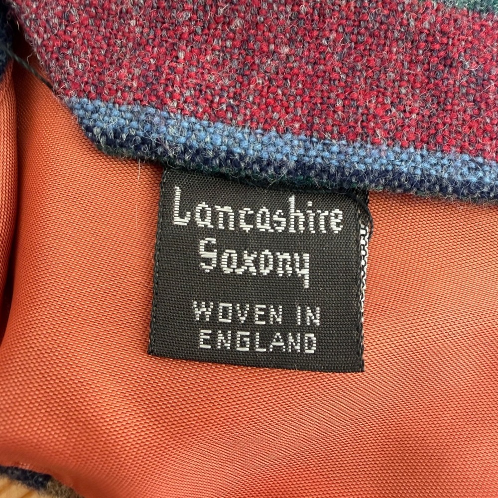 Vtg JOHN HENRY Lancashire Saxony Wool Tie Men Colorful Striped Woven in England - Picture 4 of 6